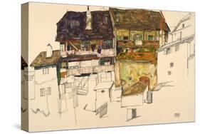 Old Houses in Krumau, 1914-Egon Schiele-Stretched Canvas