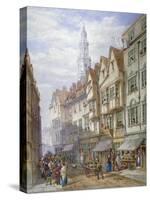Old Houses in Wych Street, Westminster, London, 1873-William Richardson-Stretched Canvas