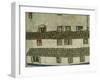 Old Houses (Krumlov, Bohemia), 1917-Egon Schiele-Framed Premium Giclee Print