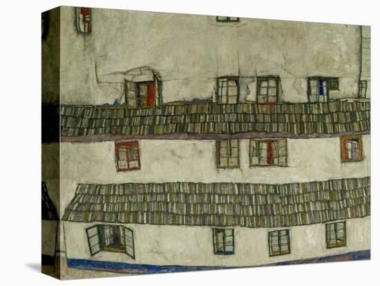 Old Houses (Krumlov, Bohemia), 1917-Egon Schiele-Stretched Canvas