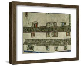 Old Houses (Krumlov, Bohemia), 1917-Egon Schiele-Framed Giclee Print