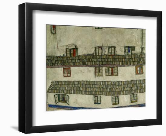 Old Houses (Krumlov, Bohemia), 1917-Egon Schiele-Framed Giclee Print