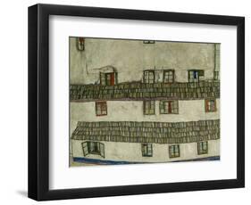 Old Houses (Krumlov, Bohemia), 1917-Egon Schiele-Framed Giclee Print