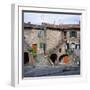 Old Houses on a Street in the Village of Monteciano in Tuscany, Italy, Europe-Tony Gervis-Framed Photographic Print