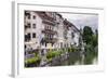 Old Houses on the Ljubljanica River Front, Old Town, Ljubljana, Slovenia, Europe-Matthew Williams-Ellis-Framed Photographic Print