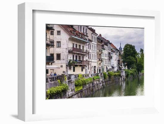 Old Houses on the Ljubljanica River Front, Old Town, Ljubljana, Slovenia, Europe-Matthew Williams-Ellis-Framed Photographic Print