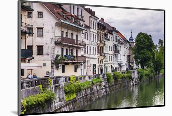 Old Houses on the Ljubljanica River Front, Old Town, Ljubljana, Slovenia, Europe-Matthew Williams-Ellis-Mounted Photographic Print