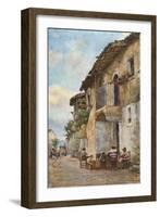 Old Houses, Taormina-Alberto Pisa-Framed Giclee Print