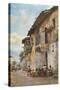 Old Houses, Taormina-Alberto Pisa-Stretched Canvas