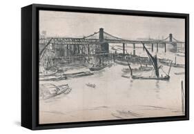 Old Hungerford Bridge, 1861, (1903)-James Abbott McNeill Whistler-Framed Stretched Canvas