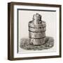 Old Illustration Of An Antique Ice Cream Maker-marzolino-Framed Art Print