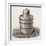 Old Illustration Of An Antique Ice Cream Maker-marzolino-Framed Art Print