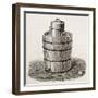 Old Illustration Of An Antique Ice Cream Maker-marzolino-Framed Art Print