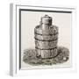 Old Illustration Of An Antique Ice Cream Maker-marzolino-Framed Art Print