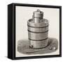 Old Illustration Of An Antique Ice Cream Maker-marzolino-Framed Stretched Canvas