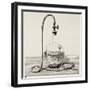 Old Illustration Of Laboratory Equipment For Water Boiling Under Vacuum-marzolino-Framed Art Print