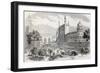 Old Illustration Of Main Street In Lucknow, India-marzolino-Framed Art Print