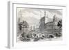 Old Illustration Of Main Street In Lucknow, India-marzolino-Framed Art Print