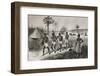 Old Illustration of Slaves in Unyamwezi Region, Tanzania. Created by Bayard, Published on Le Tour D-marzolino-Framed Photographic Print