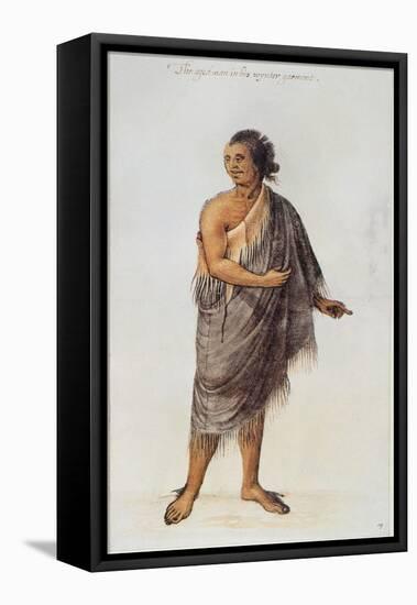 Old Indian Man-John White-Framed Stretched Canvas