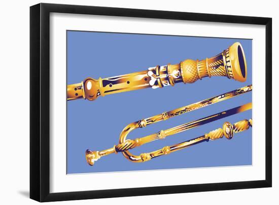 Old Instruments-David Chestnutt-Framed Giclee Print