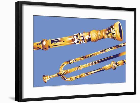 Old Instruments-David Chestnutt-Framed Giclee Print