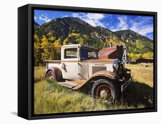 Old International Pickup Near Lake City, Colorado, USA-Dennis Flaherty-Framed Stretched Canvas