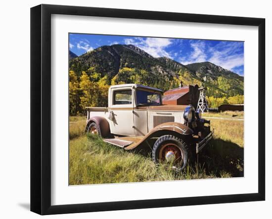 Old International Pickup Near Lake City, Colorado, USA-Dennis Flaherty-Framed Photographic Print