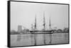 Old Ironsides in Boston Harbor-null-Framed Stretched Canvas