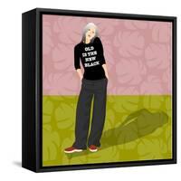 Old Is The New Black-Claire Huntley-Framed Stretched Canvas