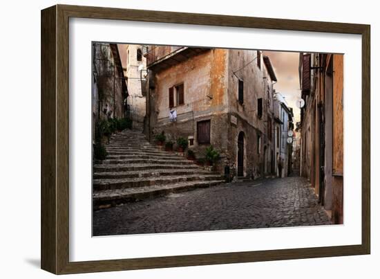 Old Italian Village-conrado-Framed Art Print