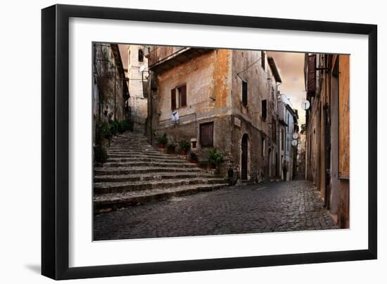 Old Italian Village-conrado-Framed Art Print