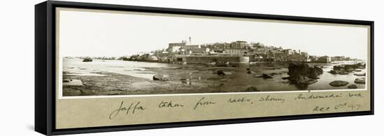 Old Jaffa, Showing Andromeda's Rock, 2nd December 1917-Capt. Arthur Rhodes-Framed Stretched Canvas