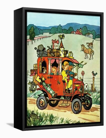 Old Jalopy - Jack & Jill-Philip L. Martin-Framed Stretched Canvas