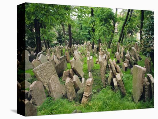 Old Jewish Cemetery, Josefov, Prague, Czech Republic, Europe-Upperhall Ltd-Stretched Canvas