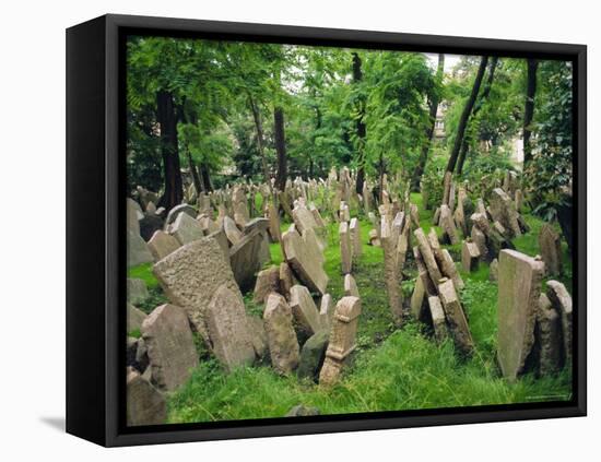 Old Jewish Cemetery, Josefov, Prague, Czech Republic, Europe-Upperhall Ltd-Framed Stretched Canvas