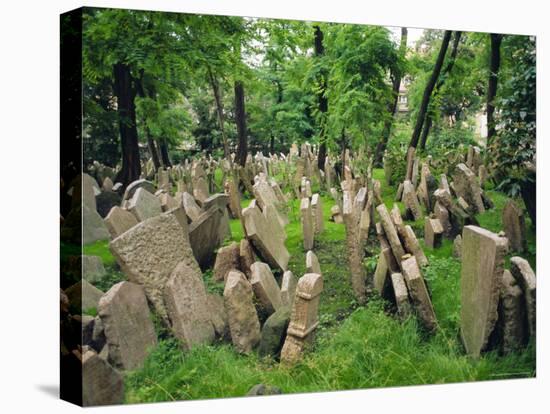Old Jewish Cemetery, Josefov, Prague, Czech Republic, Europe-Upperhall Ltd-Stretched Canvas