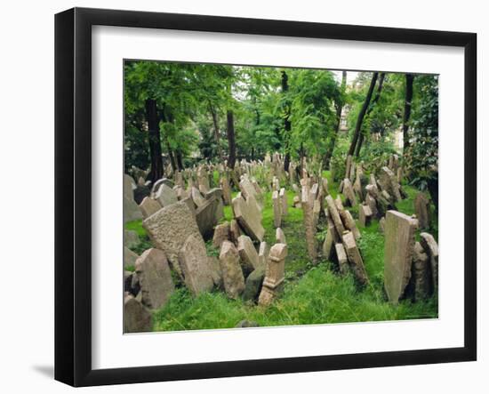 Old Jewish Cemetery, Josefov, Prague, Czech Republic, Europe-Upperhall Ltd-Framed Photographic Print