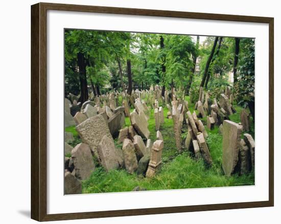 Old Jewish Cemetery, Josefov, Prague, Czech Republic, Europe-Upperhall Ltd-Framed Photographic Print