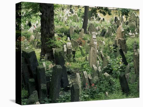 Old Jewish Cemetery, Josefov, Prague, Czech Republic-Upperhall-Stretched Canvas