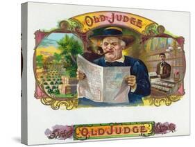 Old Judge Brand Cigar Box Label-Lantern Press-Stretched Canvas