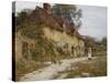 Old Kentish Cottage-Helen Allingham-Stretched Canvas