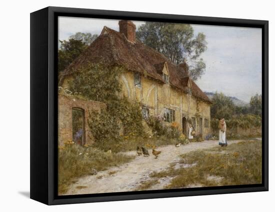 Old Kentish Cottage-Helen Allingham-Framed Stretched Canvas