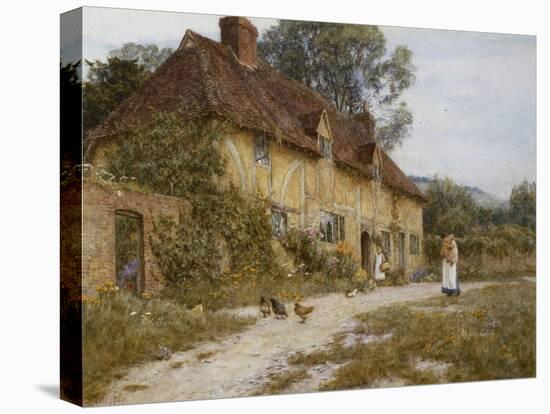Old Kentish Cottage-Helen Allingham-Stretched Canvas