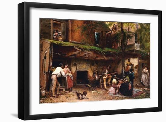 Old Kentucky Home, African American Life in the South-Eastman Johnson-Framed Art Print