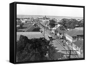 Old King Street Looking South, Kingston, Jamaica, C1905-Adolphe & Son Duperly-Framed Stretched Canvas