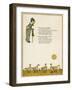 Old Lady and Five Geese-Kate Greenaway-Framed Art Print