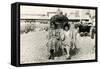 Old Lady Tourists at Beach-null-Framed Stretched Canvas