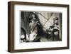 Old Lady with Two Dogs and Two Cats-null-Framed Photographic Print