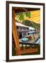 Old Lahaina Fishing Town with Surfer, Maui, Hawaii-Lantern Press-Framed Art Print